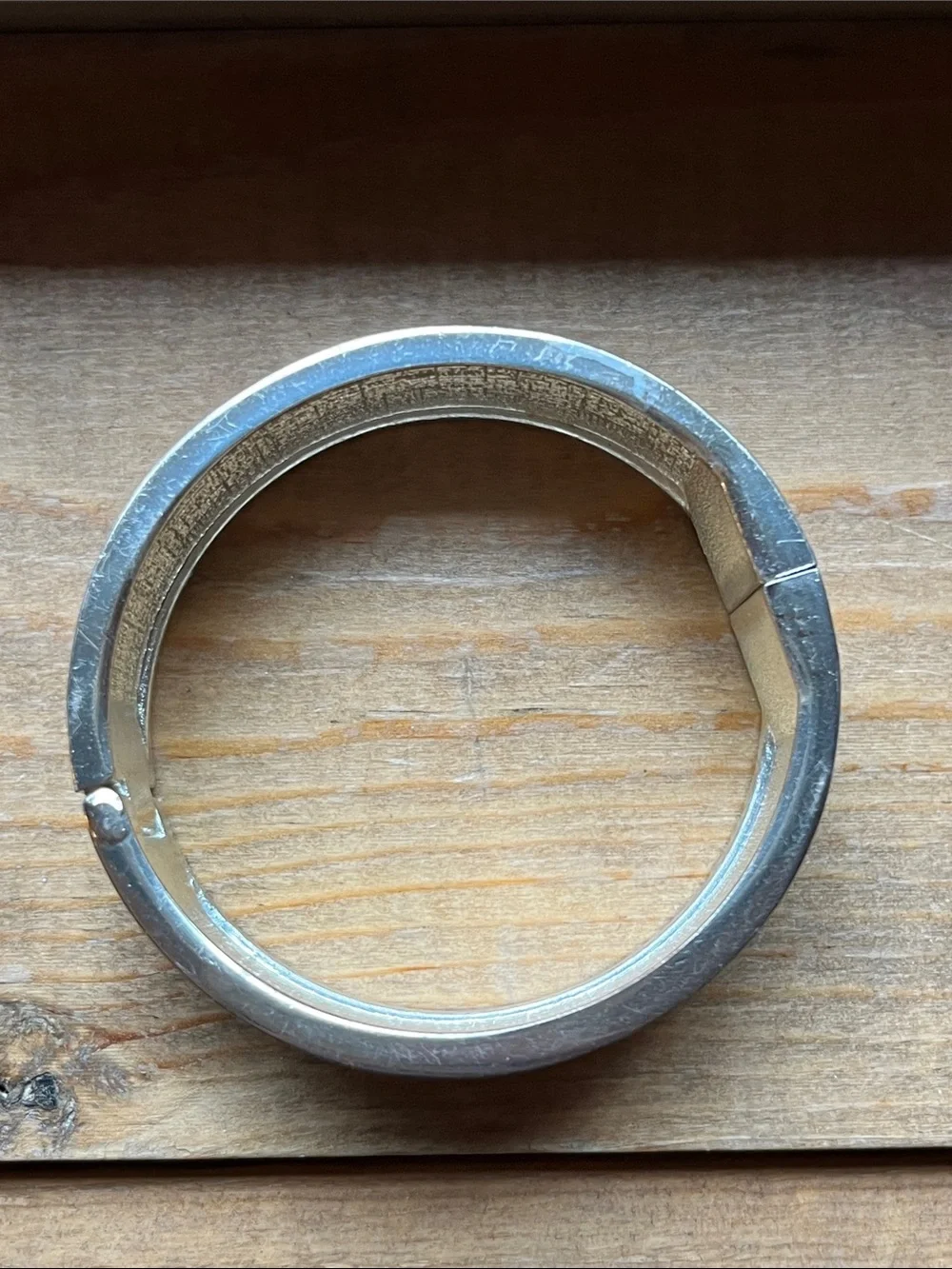 Blue Cuff Bracelet with polished silver
